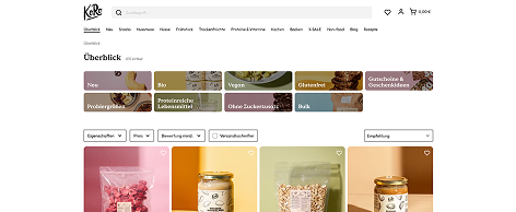 Negozio online del cliente Shopware "KoRo"