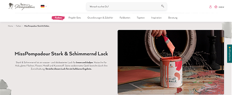 Negozio online del cliente Shopware "Miss Pompadour"
