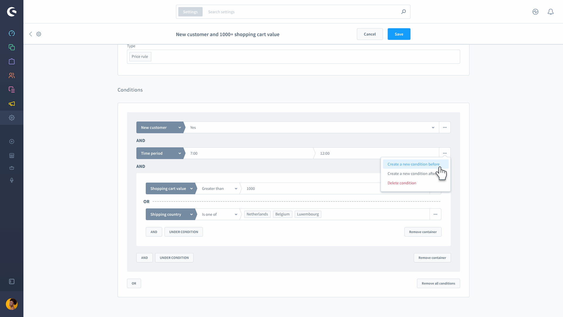 Shopware 6 – Rule Builder