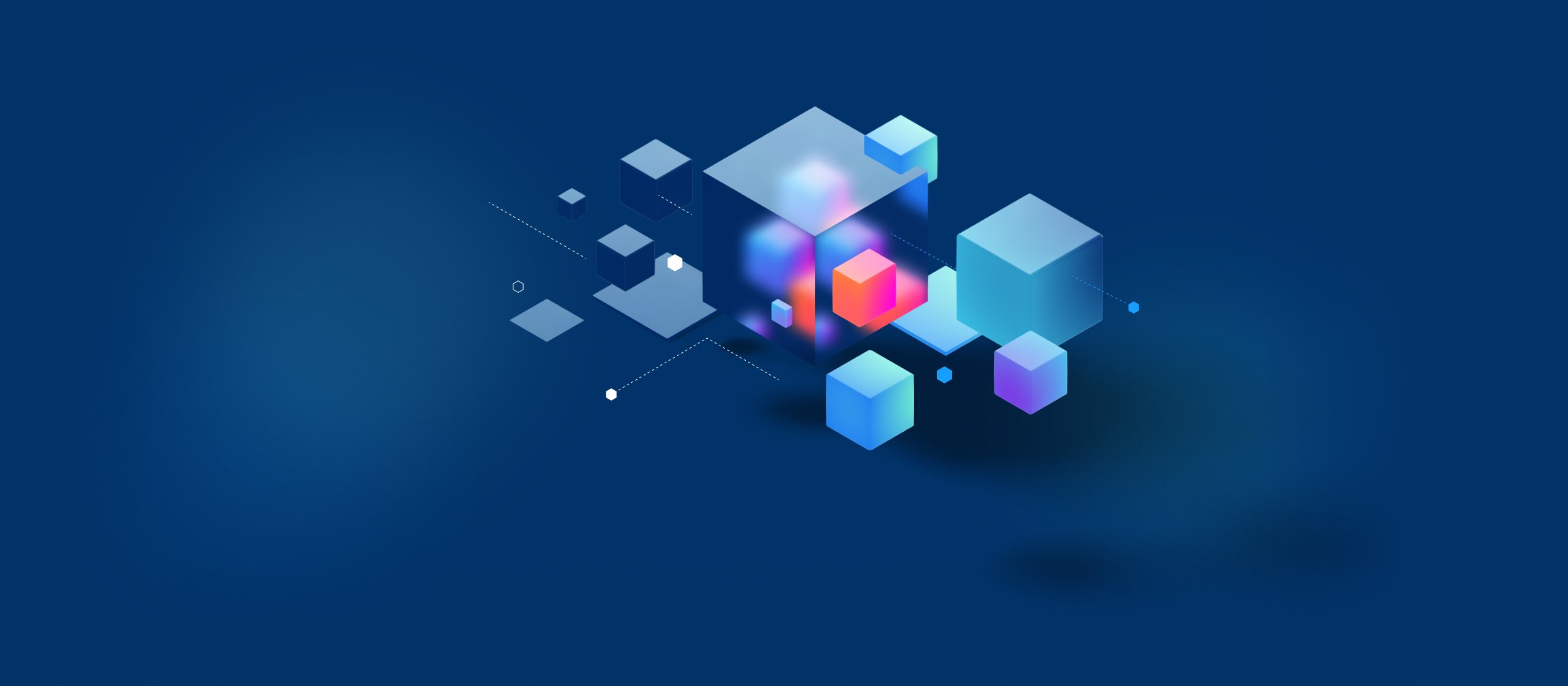 AI cube graphic